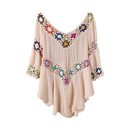 Блузки с вышивкой JUNSRM China At AliExpress