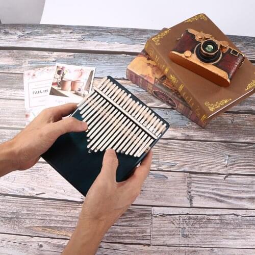 Quality Musical Instrumentos Musicales Percussion Musical Instrument 21 Keys Kalimba Mahogany Wood Thumb Finger Piano