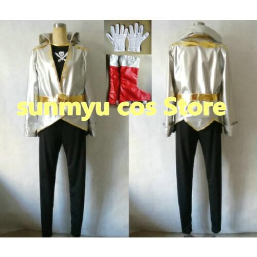 Kaizoku Sentai Gokaiger Gokai Silver Cosplay Costume,Custom Size Halloween Wholesale