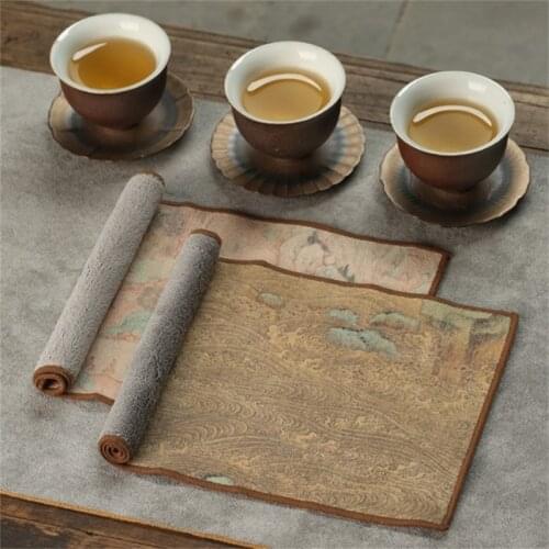 Chinese Tablecloth Tea Table Mats Raise Pot Towels Tea Mat Thickening Tea Tray