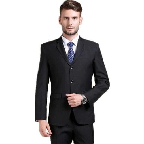 Jackets+Pants) New fashion Men Suit Superior Three grain of buckle Slim Fit Tuxedo Fashion groom dress three-piece