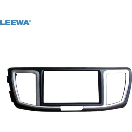 LEEWA Car 2Din Radio Fascia Frame Adapter for Honda Accord 2013-2018 Stereo Panel Dash Mount Installation Trim Kit #CA4928