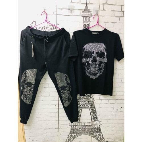 Summer Diamond design Mens Sets (tshirt+pants) Contrast Color Zipper Short Sleeve Plus asian Size 4xl Elastic Waist Sport Man Se