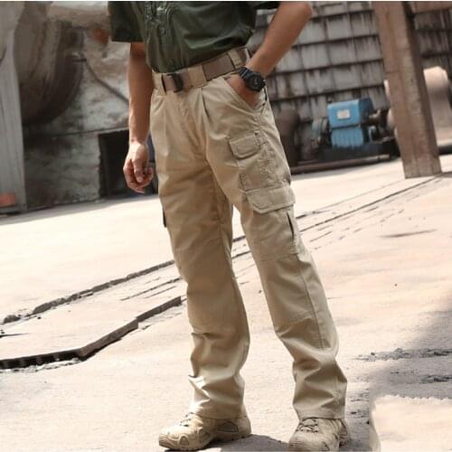 Summer Outdoor Sports Climbing Waterproof Thin Ultralight Plaid Cargo Pants Men Anti Tear Pocket Military Tactical Long Trousers