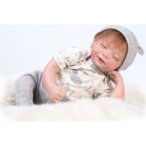 Mini silicone reborn dolls eyes closed npkdoll babies soft touch lifelike with plush toys bebe birthday best gifts for child