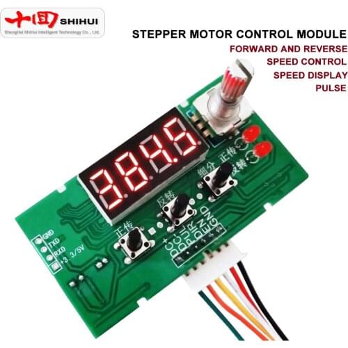 DC8~24V Digital Display Stepper Motor Control Module 0.1~999 RPM Speed Control Board Forward Reverse Rotation Pulse Motor Driver