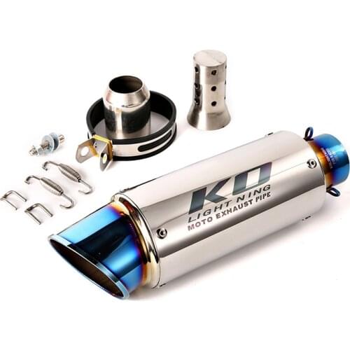 Motorcycle 51mm Inner Muffler Stainless Steel Exhaust Tail Pipe with Removable DB Killer Escape for YZF-R3 Z900 ZX6R SV650 R6