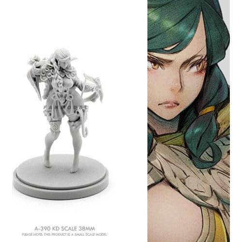 38mm Resin model kits Beauty Soldier self-assembled A-390