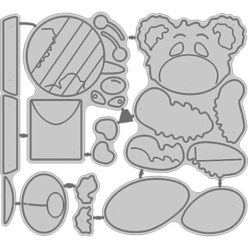 2020 New Hot Bear Metal Cutting Dies Stencils and Scrapbooking Paper For Animal Foil 3D Die Cut Crafts Supplies Sets No Stamp