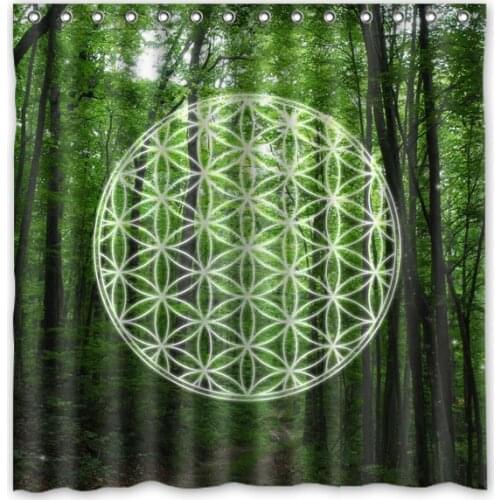 Novelty Item!Ancient Egypt Symbol Flower Of Life Background Printed Waterproof Polyester Shower&Bath Curtain( 180X180CM)