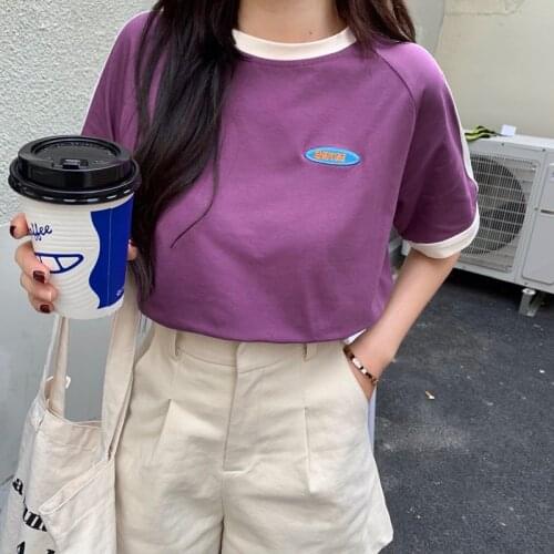 Cheap wholesale 2021 spring summer autumn new fashion casual woman t-shirt lady beautiful nice women Tops female Fy2407