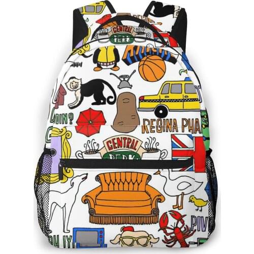 Friends Tv Show Backpack for Girls Boys Travel RucksackBackpacks for Teenage school bag