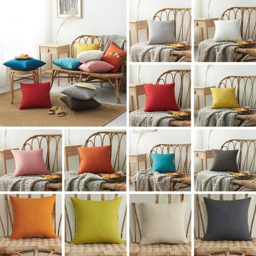 Modern Home Decor Cushion Cover Pillowcase Solid Color Pillow Case Waterproof Material Outdoor Throw Pillows Cover 45x45cm
