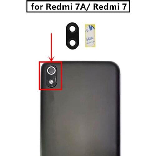 2pcs for Xiaomi Redmi 7A /redmi 7 Camera Glass Lens Back Rear Camera Glass Lens Replacement Repair Spare Parts with Glue