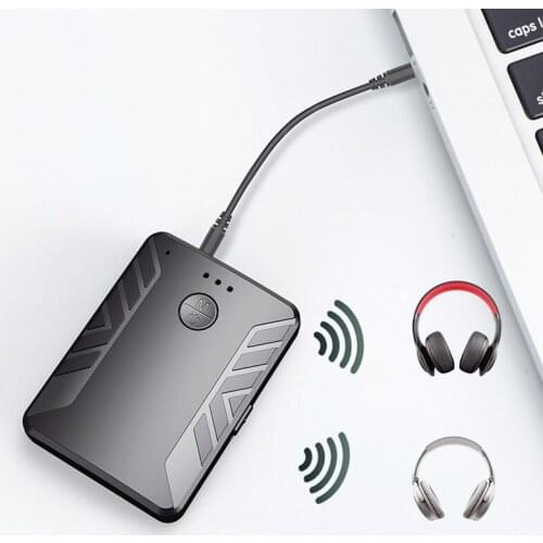 T19 Bluetooth 5.0 Audio Transmitter and Receiver Call 3 in 1 TV Computer Dual Transmitter One for Two Adapter