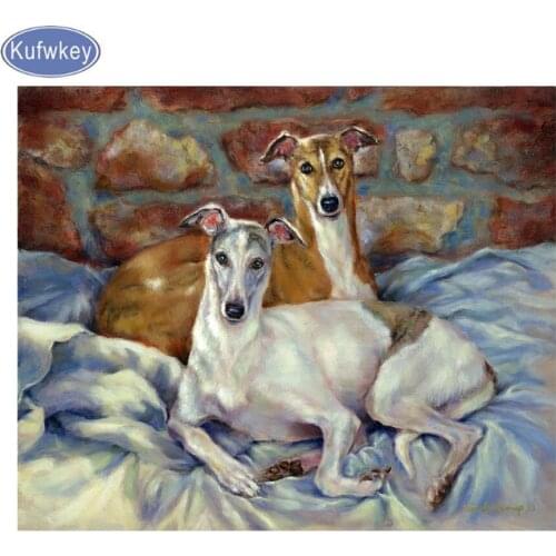 Dog products Diamond Painting Cross Stitch Handicraft Diamond Embroidery Whippet dog,5D DIY Diamond Mosaic,animal,christmas Gift