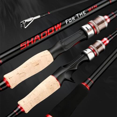 1.8M 2.1M Fishing Rod Spinning 2 Tips ML/M Power 3 Sec Carbon Spinning / Casting Rod Fishing Tackle