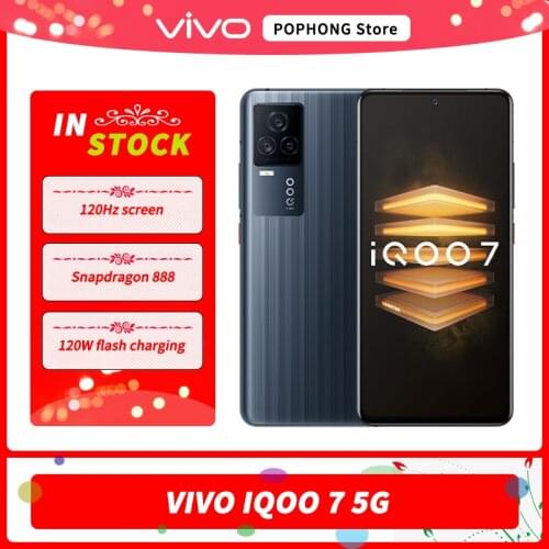 VIVO IQOO 7 5G Gaming Mobile Phone 6.62 inch AMOLED 120Hz Snapdragon 888 Android 11 Face unlock 120W Flash Charge Google Play