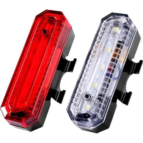 5LED Bicycle Lamp USB Rechargeable Mountain Bike Taillight Outdoor Night Riding Bike Safety Warning Light