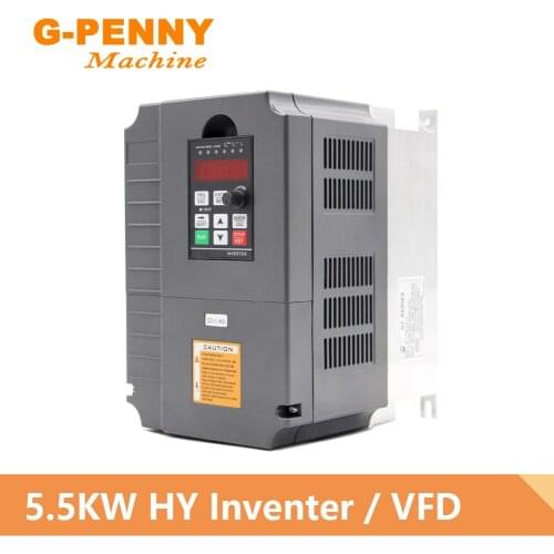 5.5KW GT HUANYANG 220v/380v Inverter CNC Spindle motor speed control Variable Frequency Drive 0-400Hz 3P output 1HP or 3HP Input