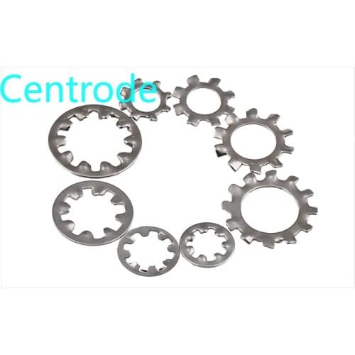 304 stainless steel external tooth internal tooth anti-skid gasket chrysanthemum meson anti-skid washer m3m4m5m6m8m10 50Pcs