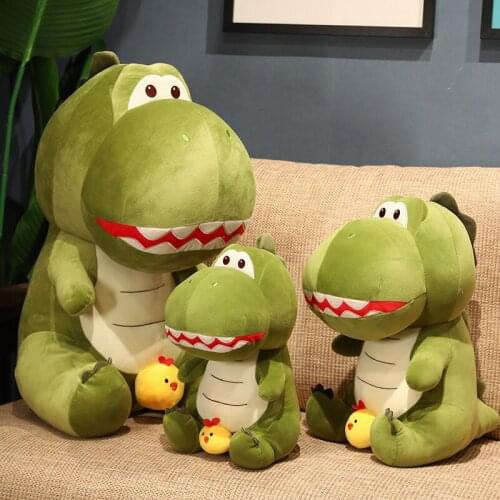 35/45cm Cute Stupid Chicken Little Dinosaur Doll Plush Toy Soft Animal Stuffed Flexible Cushion Gift for Child Appease Baby