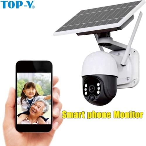 3MP WIFI Low Power Solar camera Dual audio Voice Intrusion Alarm Cam Solar Panel Outdoor Monitoring Waterproof Camera