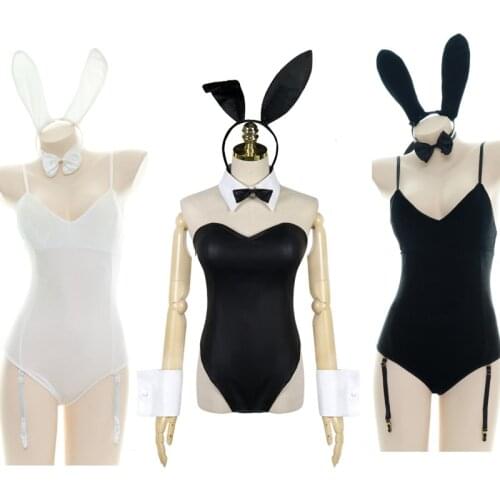Lacauch Rascal Cute Sweet Bodysuit Suit Sakurajima Mai Girl Sexy 6pcs Cosplay Boy Will Not Dream of a Girl cat ears bunny ears