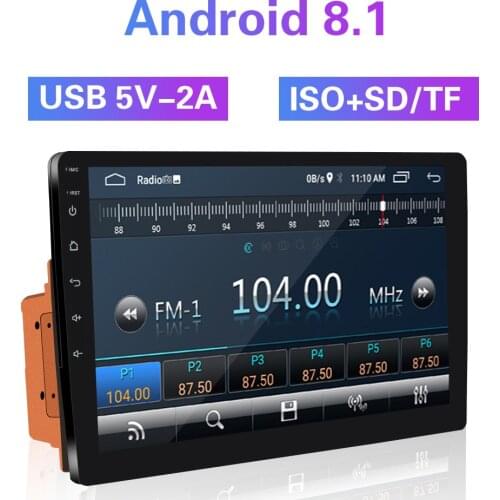 Android 8.1 Car Radio 2 Din 10'' Touch Screen Retractable GPS Autoradio Car Multimedia MP5 Player WiFi Bluetooth MP5 Auto Parts