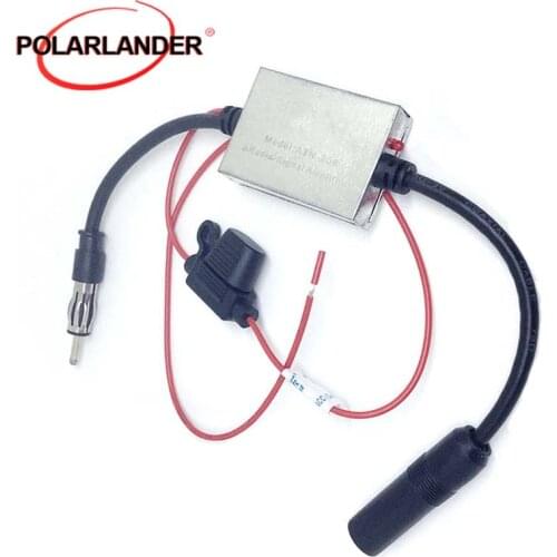 Car Antenna Universal 12V-24V Auto Car Radio Aerials FM AM Signal Amplifier Anti-interference Metal ANT-208 GPS Navi Amplifier