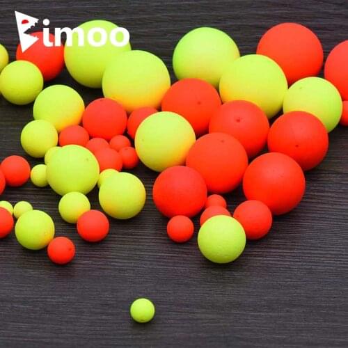 Bimoo 100PCS Foam Floats Ball Beads Pompano Float Bottom Rig Rigging Material for Saltwater Freshwater Fishing Fake Bait