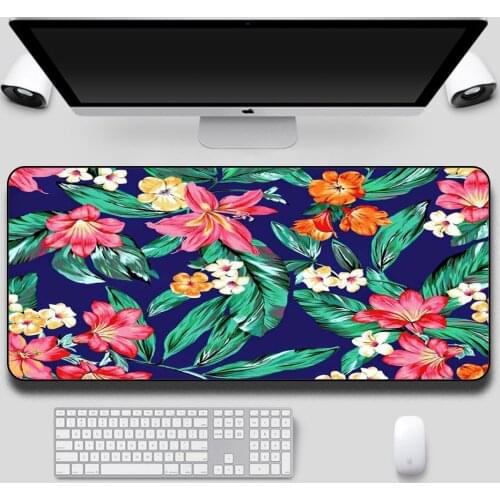 XGZ Plant Flower Large Mouse Pad Xxl Gamer Notebook Gaming Accessories Computer PC Keyboard Pad Office Gaming Mouse Pad Desk Mat