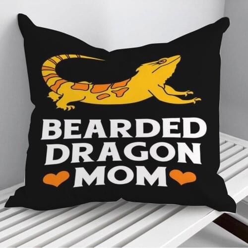 Bearded Dragon Mom Throw Pillows Cushion Cover On Sofa Home Decor 45*45cm 40*40cm Gift Pillowcase Cojines Dropshipping