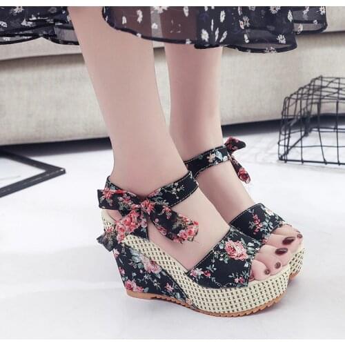 New Arrival Ladies Shoes Women Sandals Summer Open Toe Fish Head Fashion Platform High Heels Wedge Sandals Female Shoes Women
