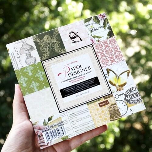 DIY vintage memories floral Scrapbooking paper pack of 26 sheets handmade craft paper craft Background pad
