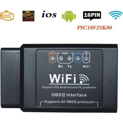 Latest Version V1.5 ELM327 WIFI OBD2/OBDII Car Diagnostic Scanner For iOS Android ELM 327 V 1.5 OBD 2 WiFi Diagnostic Tools 10pc