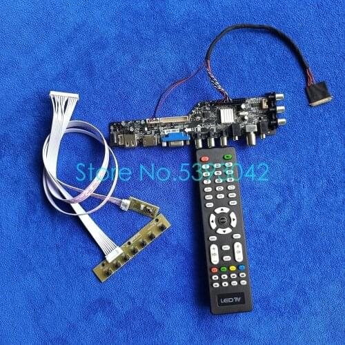 For LP125WH2 (SL)(D1)/(SL)(T1)/(SL)(T2)/(SL)(T3) 1366*768 LVDS 40-Pin panel USB+AV DVB-T digital 3663 controller board kit