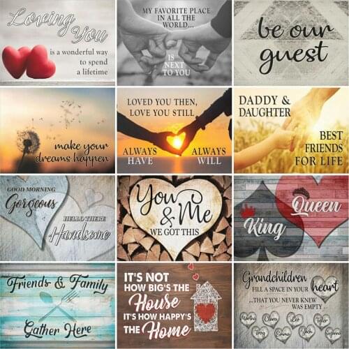 EverShine 5D Diamond Painting Landscape Picture Of Rhinestones Diamond Embroidery Text Mosaic Hot Sale Love Decor For Home