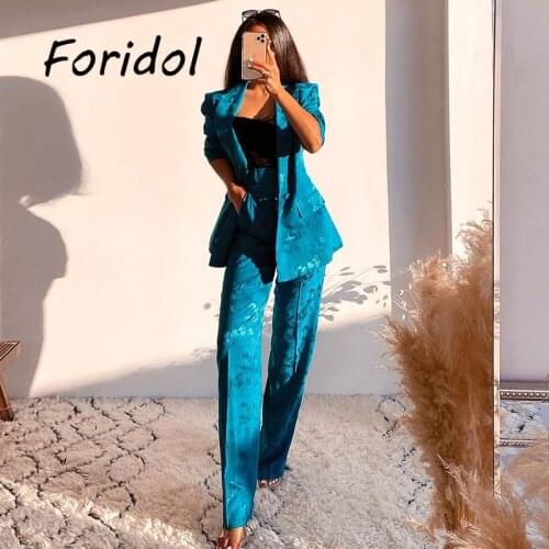 Женские осенние брючные костюмы Foridol China At AliExpress