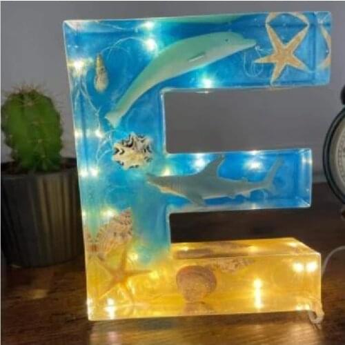 6 inch Big Letter Mold Lamp Mould 26 Letter Silicone Mold Large Letters Crystal giant Alphabet Resin Jumbo Letter Epoxy