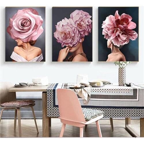 GATYZTORY 40X50cm Oil Painting By Numbers Flower and women DIY Paint by numbers On Canvas Home Decor FrameDigital Painting