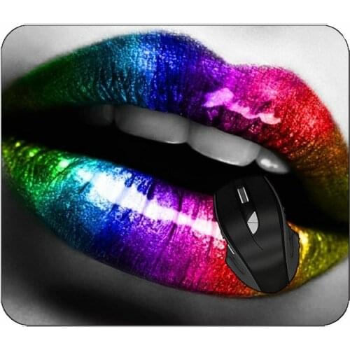Printed Mouse Pad Female Lips Artistic Color Lips Mouse Pad For Home Office Working