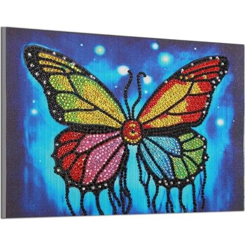 Colorful Butterfly 5D Diamond Painting Special Shaped DIY Partial Drill Cross Stitch Kit Crystal Rhinestone Diamond Embroidery