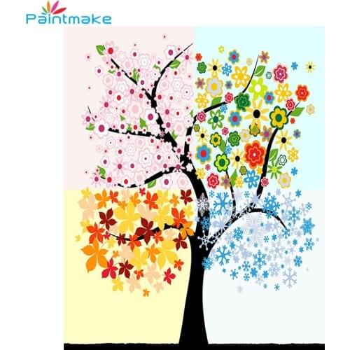 Paintmake color Flower DIY Paint By Numbers no frame Abstract for Home room Decoration Oil Painting on Canvas Art Picture Gift