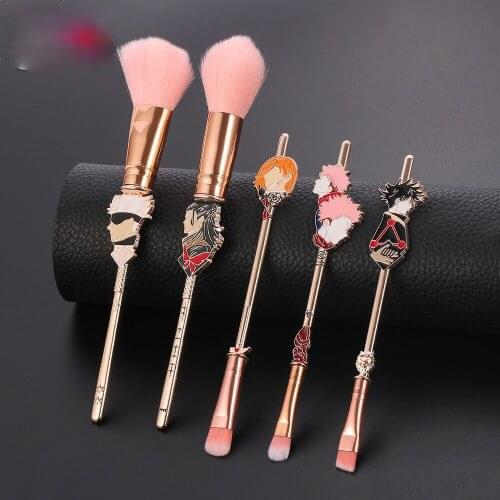 Hot Japan Anime Jujutsu Kaisen Makeup Brushes Tool Set 10pcs Cosmetic Powder Blush Eye Shadow Blending Eyebrow Brush Maquiagem