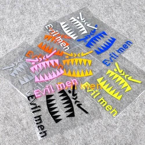 1PCS Evil Man Face Teeth Motorcycle Locomotive Oil Tank Body Stickers Car Styling and Decals Applique