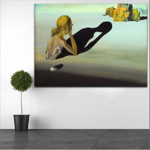 Large size Printing Salvador Dali Remorse Sphinx wall art Home Decor Living Room Modern Canvas Print Paintings no frames WLONG