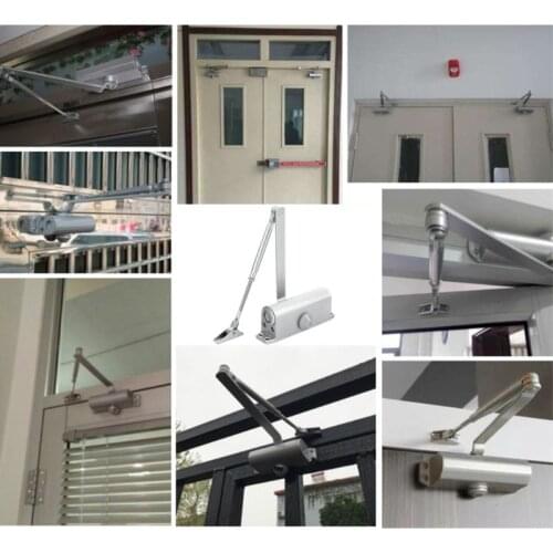 P15D Round Type Adjustable Automatic Spring Hydraulic Door Closer Closing Latching Security System for Left Right Hand Doors