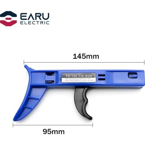Cable Tie Gun Hand Tools Fastening Tool TG-100 Tensioning For Nylon Tightening The Clamp When Trimming