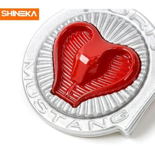 SHINEKA Car Engine Start/Stop Switch Button Cover Trim Keyless Cobra Cover Interior Moulding for Ford Mustang 2015